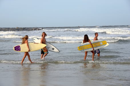 Surfing Time at the Beach